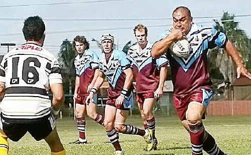 Stanthorpe forward Leon Karena (with ball) was in the winning Patron’s Cup team on Saturday. Stanthorpe forward Leon Karena (with ball) was in the winning Patron’s Cup team on Saturday.